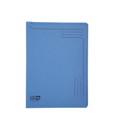 Carpeta dossier unero exacompta clean safe cartulina 400 gr din a4 azul paquete de 5 unidades