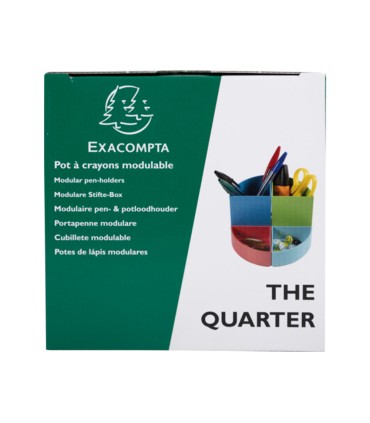 Organizador de sobremesa exacompta aquarel the quarter 4 compartimentos modulables colores pastel 120x120x83 mm