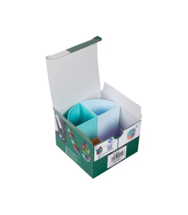 Organizador de sobremesa exacompta aquarel the quarter 4 compartimentos modulables colores pastel 120x120x83 mm