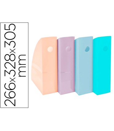 Revistero exacompta aquarel mag cube set de 4 unidades colores pastel 266x328x305 mm