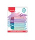 Rotulador maped fluorescente peps pastel con glitter estuche de 4 unidades colores surtidos