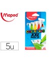 Rotulador maped color peps jumbo punta pincel caja de 5 colores surtidos