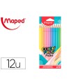 Lapices de colores maped color peps caja de 12 colores pastel surtidos