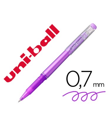 Rotulador uni ball roller uf 222 tinta gel borrable 07 mm violeta