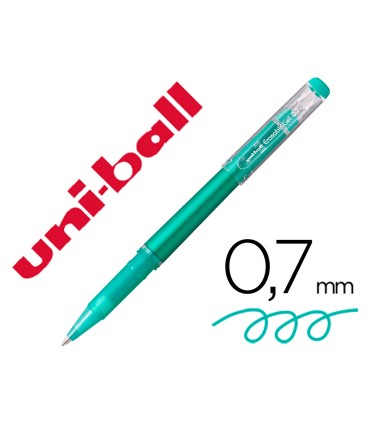 Rotulador uni ball roller uf 222 tinta gel borrable 07 mm verde