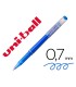 Rotulador uni ball roller uf 222 tinta gel borrable 07 mm azul