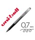 Rotulador uni ball roller uf 222 tinta gel borrable 07 mm negro