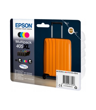 Ink jet epson 405 xl wf 3820dwf wf 4820dwf wf 7830dtwf wf 7840dtwf alta capacidad pack de 4