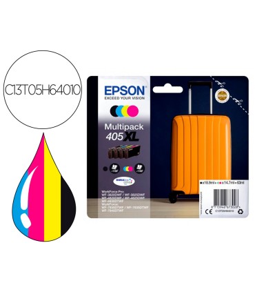 Ink jet epson 405 xl wf 3820dwf wf 4820dwf wf 7830dtwf wf 7840dtwf alta capacidad pack de 4