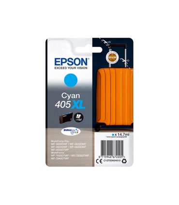 Ink jet epson 405 xl wf 3820dwf wf 4820dwf wf 7830dtwf wf 7840dtwf alta capacidad cian