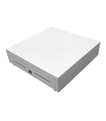 Cajon portamonedas 8 monederos 4 billeteros con llave manualblanco 410x415x110 mm