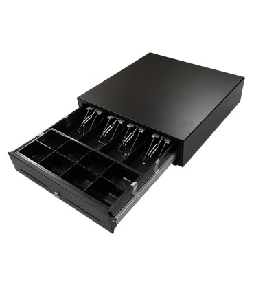 Cajon portamonedas 8 monederos 4 billeteros apertura electrica negro 410x415x110 mm