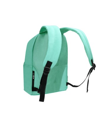 Cartera antartik mochila con asa y bolsillos con cremallera color verde menta 310x160x410 mm