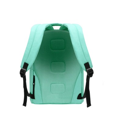 Cartera antartik mochila con asa y bolsillos con cremallera color verde menta 310x160x410 mm