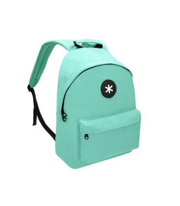 Cartera antartik mochila con asa y bolsillos con cremallera color verde menta 310x160x410 mm