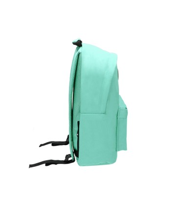 Cartera antartik mochila con asa y bolsillos con cremallera color verde menta 310x160x410 mm