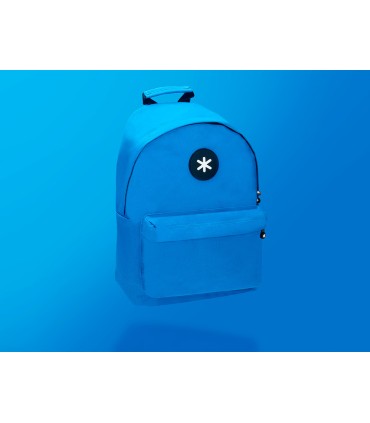 Cartera antartik mochila con asa y bolsillos con cremallera color azul 310x160x410 mm