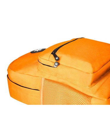 Cartera antartik mochila con asa y bolsillo frontal concremallera color mostaza 320x140x430 mm