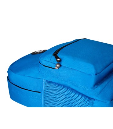 Cartera antartik mochila con asa y bolsillo frontal concremallera color azul 320x140x430 mm