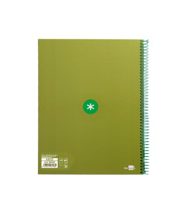 Cuaderno espiral liderpapel a4 micro antartik tapa forrada80h 90 gr horizontal 1 banda 4 taladros color verde