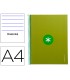 Cuaderno espiral liderpapel a4 micro antartik tapa forrada80h 90 gr horizontal 1 banda 4 taladros color verde