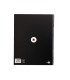 Cuaderno espiral liderpapel a4 micro antartik tapa forrada80h 90 gr horizontal 1 banda 4 taladros color negro