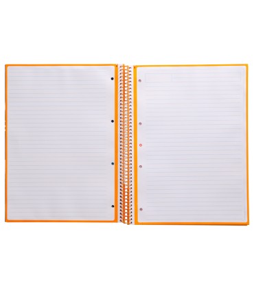 Cuaderno espiral liderpapel a4 micro antartik tapa forrada80h 90 gr horizontal 1 banda 4 taladros color mostaza