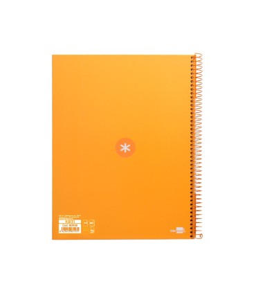 Cuaderno espiral liderpapel a4 micro antartik tapa forrada80h 90 gr horizontal 1 banda 4 taladros color mostaza