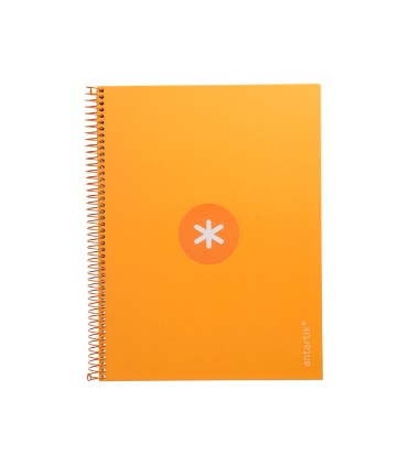 Cuaderno espiral liderpapel a4 micro antartik tapa forrada80h 90 gr horizontal 1 banda 4 taladros color mostaza