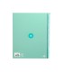 Cuaderno espiral liderpapel a4 micro antartik tapa forrada80h 90 gr horizontal 1 banda 4 taladros color menta