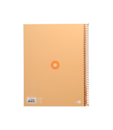 Cuaderno espiral liderpapel a4 micro antartik tapa forrada80h 90 gr horizontal 1 banda 4 taladros color peach