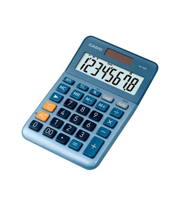 Calculadora casio ms 80e sobremesa 8 digitos tx tecla doble cero color azul