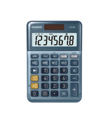 Calculadora casio ms 80e sobremesa 8 digitos tx tecla doble cero color azul