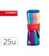 Rotulador stabilo punta de fibra pen 68 arty estuche rollerset de 25 unidades colores surtidos