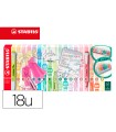 Rotulador stabilo fluorescente swing cool pastel deskset estuche de 18 unidades colores surtidos