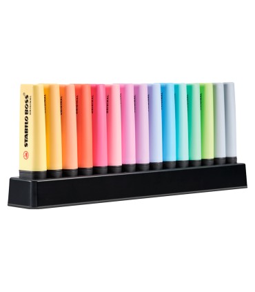 Rotulador stabilo boss fluorescente 70 pastel deskset estuche de 15 unidades colores surtidos