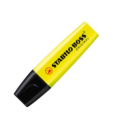 Rotulador stabilo boss fluorescente 70 amarillo estuche de 4 unidades