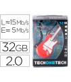 Memoria usb tech on tech guitarra red one 32 gb