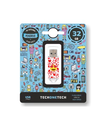 Memoria usb tech on tech emojitech heart eyes 32 gb