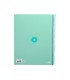 Cuaderno espiral liderpapel a4 micro antartik tapa forrada 80h 90 gr cuadro 5mm 1 banda 4 taladros menta