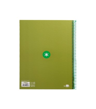 Cuaderno espiral liderpapel a4 micro antartik tapa forrada 80h 90 gr cuadro 5mm 1 banda 4 taladros verde