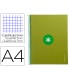 Cuaderno espiral liderpapel a4 micro antartik tapa forrada 80h 90 gr cuadro 5mm 1 banda 4 taladros verde