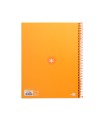 Cuaderno espiral liderpapel a4 micro antartik tapa forrada 80h 90 gr cuadro 5mm 1 banda 4 taladros mostaza