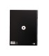 Cuaderno espiral liderpapel a4 micro antartik tapa forrada 80h 90 gr cuadro 5mm 1 banda 4 taladros negro