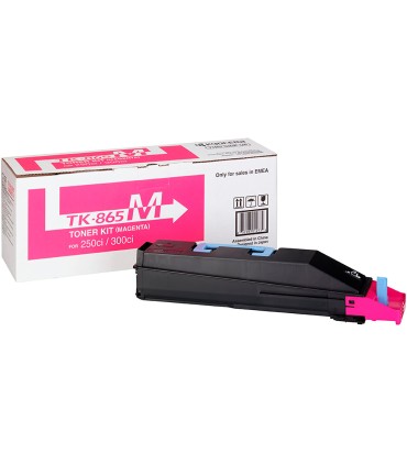 Toner kyocera mita copiadora taskalfa 250ci 300ci magenta tk865m 12000 paginas