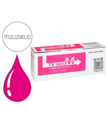 Toner kyocera mita copiadora taskalfa 250ci 300ci magenta tk865m 12000 paginas