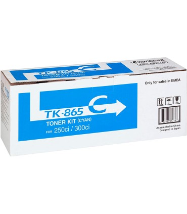 Toner kyocera mita copiadora cian taskalfa 200ci 300ci tk865c 12000 paginas