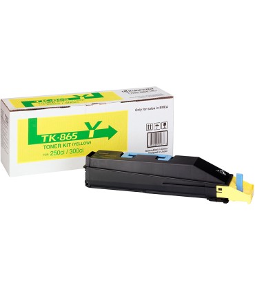 Toner tk865y kyocera mita copiadora amarillo taskalfa 200ci 300ci 12000 paginas