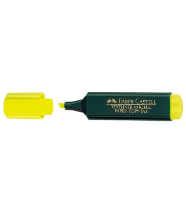 Rotulador faber castell fluorescente textliner 48 07 amarillo blister de 1 unidad