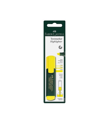 Rotulador faber castell fluorescente textliner 48 07 amarillo blister de 1 unidad